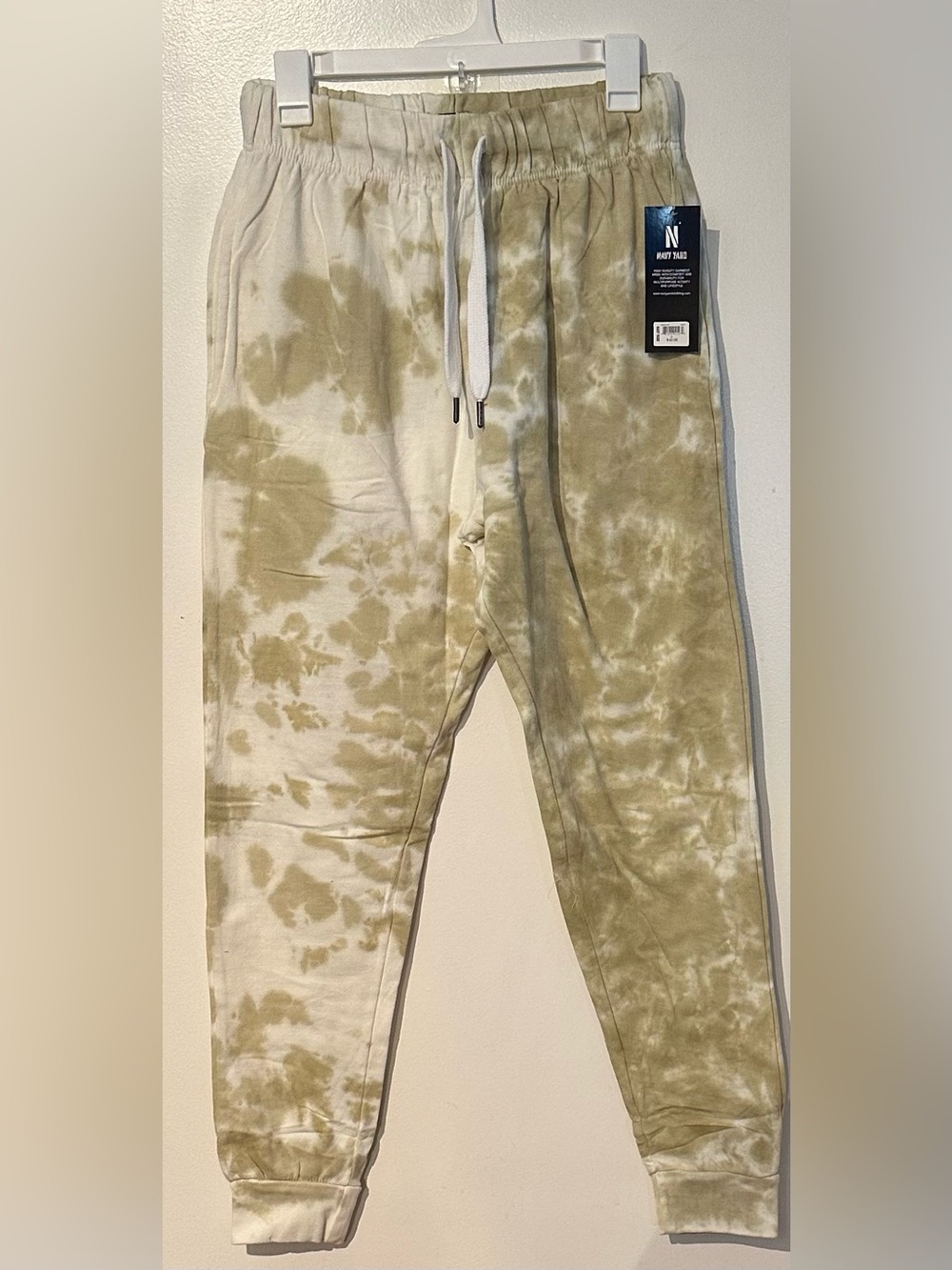 Navy Yard Olive & Cream Tie-Dye Joggers